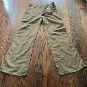 Y2k low rise flare cargo pants